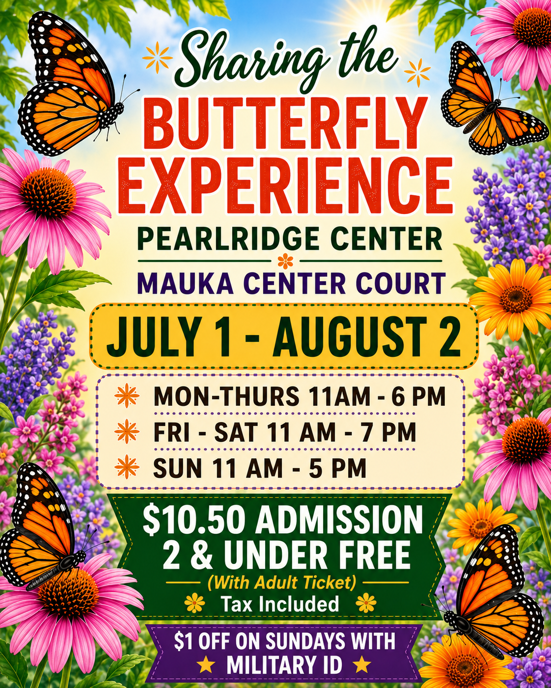 The Butterflies are Returning to Pearlridge!
