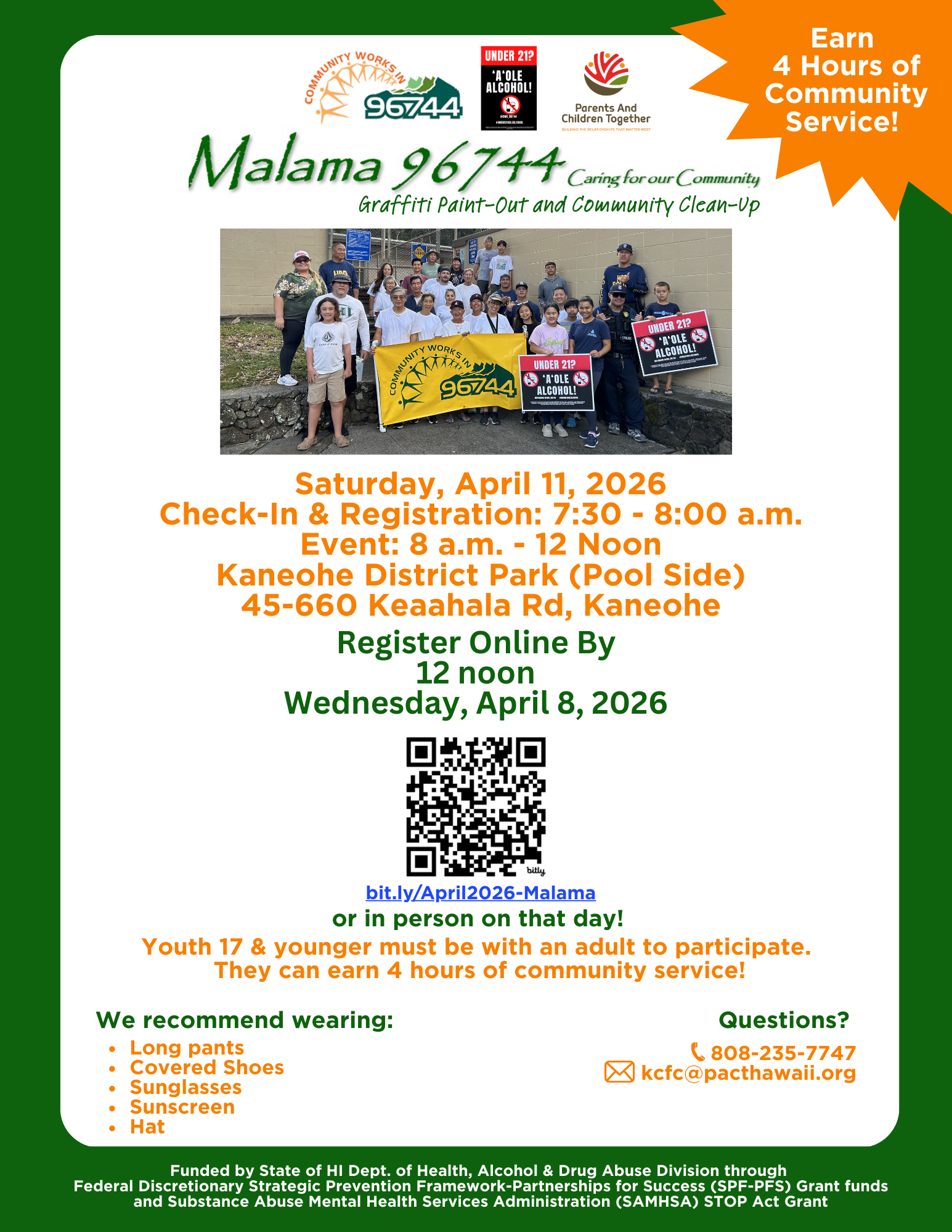 Spring 2026 Malama 96744 Graffiti Paint-Out and Community Clean-Up